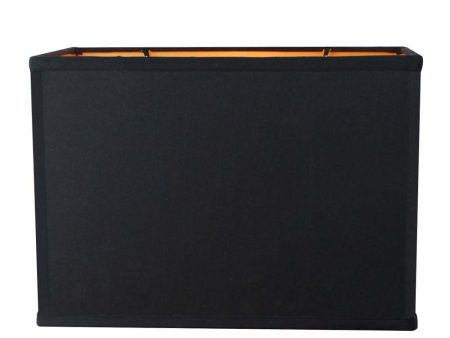 14 W x 10 H Black Rectangular Drum Lampshade Online now