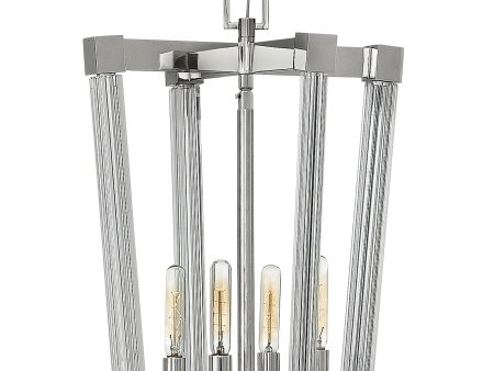 13 W Empire 4-Light Small Foyer in Polished Nickel* Online now