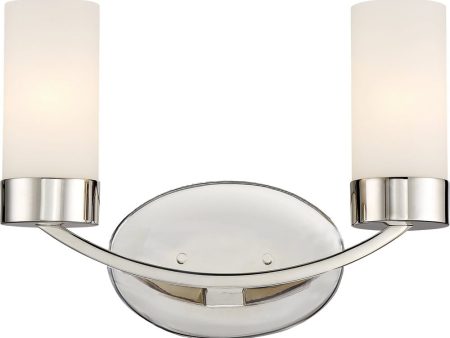 14 W Denver 2-Light Vanity & Wall Polished Nickel Online Sale