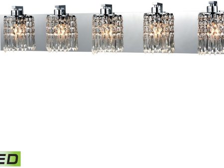 35 W Optix 5-Light LED Vanity Polished Chrome Sale