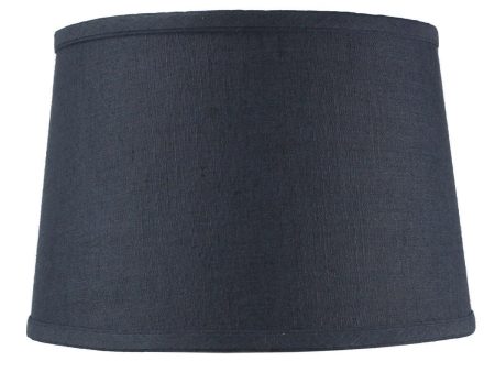 12 W x 8 H SLIP UNO FITTER Hardback Shallow Drum Lamp Shade Textured Slate Online now