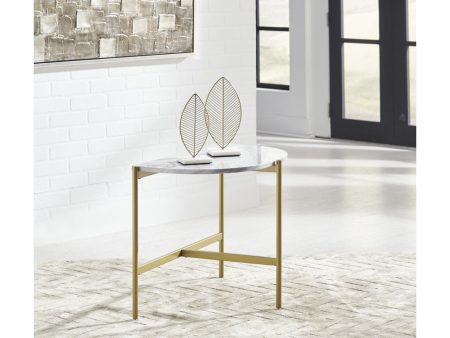 20 H Wynora Chair Side End Table White Gold Sale