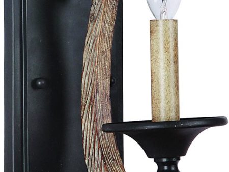 5 W Winton 1-Light Wall Sconce Weathered Pine Bronze Discount