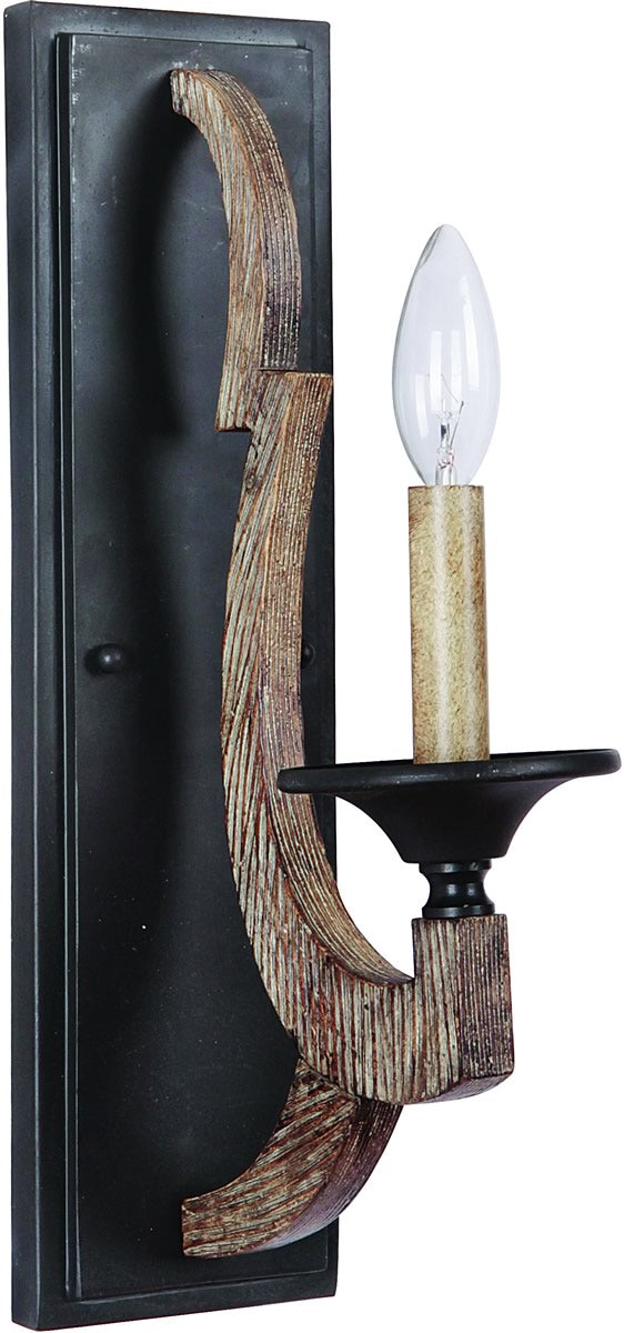 5 W Winton 1-Light Wall Sconce Weathered Pine Bronze Discount