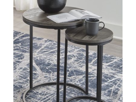 23 H Briarsboro Accent Table Set of 2 Black Gray Online Hot Sale