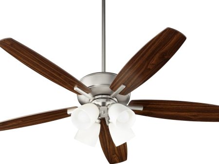 52 W Breeze 4-light LED Ceiling Fan Satin Nickel Sale