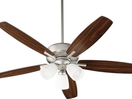 52 W Breeze 3-light LED Ceiling Fan Satin Nickel For Cheap