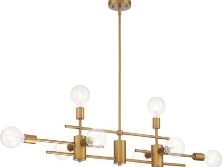 45 W Delphi 8-Light Pendant Aged Gold For Cheap