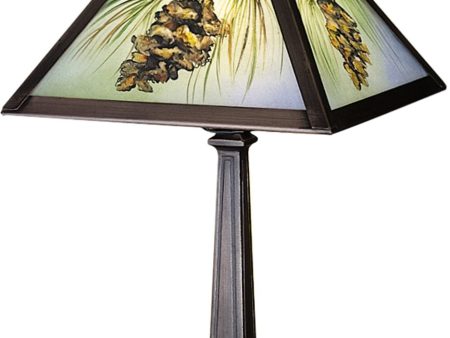 16 H Pinecone Hand Painted Accent Lamp Online