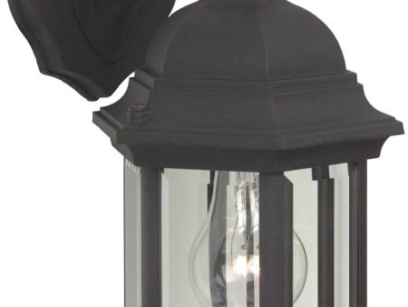 12 H Hex Style 1-Light Outdoor Wall Light Matte Black Sale