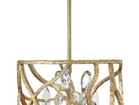 15 W Eve 6-Light Two Tier Foyer in Champagne Gold Fashion