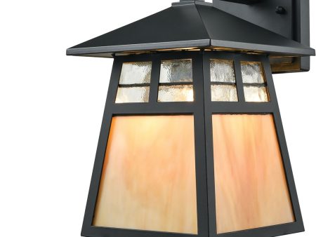 11 H Cottage 1-Light LED Outdoor Wall Sconce Matte Black Sale