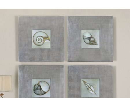 28 H Neptunes Garden Framed Art Set of 4 Cheap