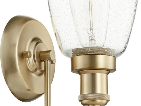 6 W 1-light Wall Mount Light Fixture Aged Brass Hot on Sale