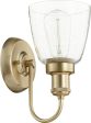 6 W 1-light Wall Mount Light Fixture Aged Brass Hot on Sale