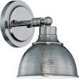 8 W Timarron 1-Light Wall Sconce Antique Nickel Online Sale