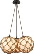 22 W Coastal Inlet 3-Light Chandelier Oil Rubbed Bronze on Sale