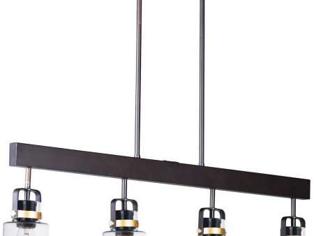 36 W Magnolia 4-Light Linear Island Pendant Bronze   Gold Online Hot Sale