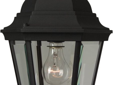 10 W Straight Glass 1-Light Outdoor Pendant Matte Black Online Hot Sale