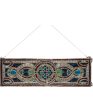 11 H x 35 W Evelyn in Lapis Stained Glass Window on Sale