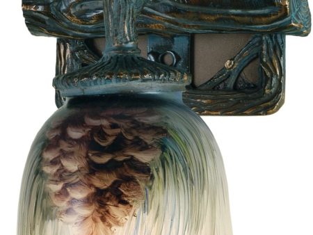 6 W Pinecone Hand Painted Wall Sconce For Cheap