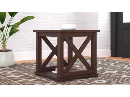 22 H Camiburg Square End Table Warm Brown Online now