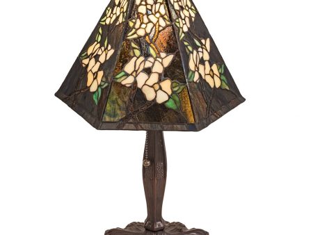 19 H Oriental Peony Accent Lamp on Sale