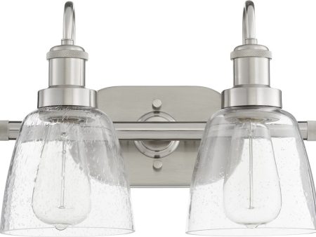 18 W 2-light Bath Vanity Light Satin Nickel Fashion