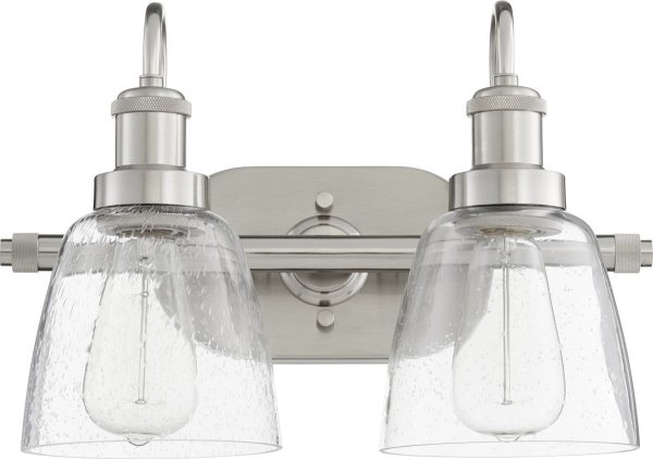 18 W 2-light Bath Vanity Light Satin Nickel Fashion