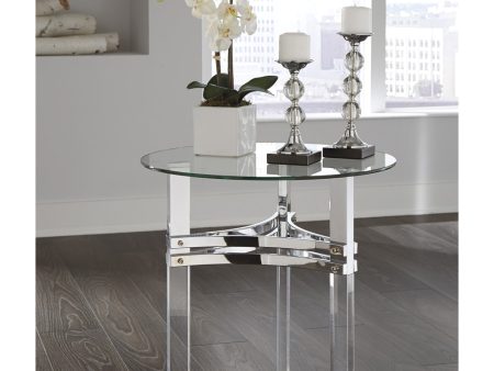 22 H Braddoni Round End Table Chrome Online now