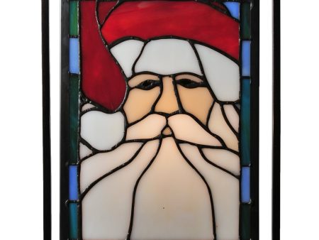 11 H x 10 W Santa Head Lighted Mini Tabletop Window Sale