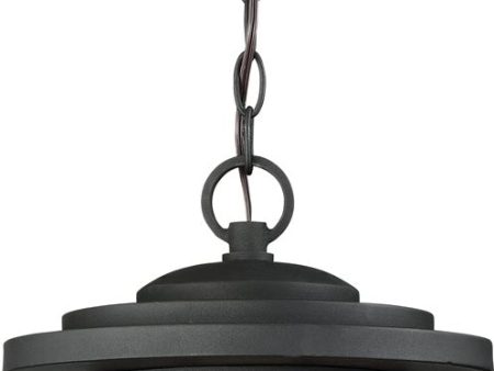 11 W Lansing 1-Light Outdoor Textured Black Discount