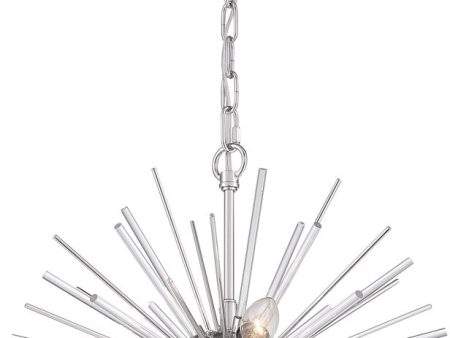 16 W Cirrus 6-Light Chandelier Polished Nickel Cheap