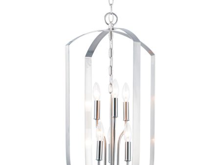 15 W Provident 6-Light Chandelier Satin Nickel Online Sale