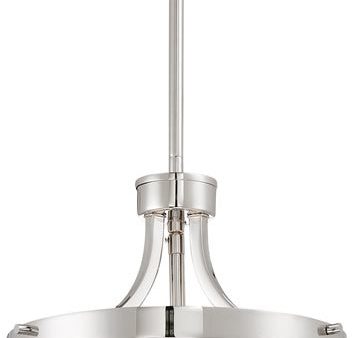 12 W Denver 3-Light Pendant Polished Nickel Online now