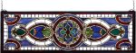 11 H x 35 W Evelyn in Lapis Stained Glass Window on Sale