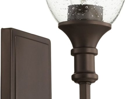 5 W Richmond 1-light Wall Mount Light Fixture Oiled Bronze w  Clear Seeded For Cheap