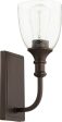 5 W Richmond 1-light Wall Mount Light Fixture Oiled Bronze w  Clear Seeded For Cheap