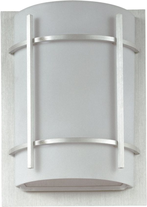 12 H Luna 1-Light Outdoor Wall Lantern Brushed Metal Hot on Sale