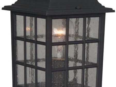 18 H Grid Cage 1-Light Outdoor Post Light Matte Black Supply