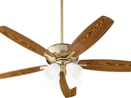 52 W Breeze 4-light LED Ceiling Fan Aged Brass Online Sale