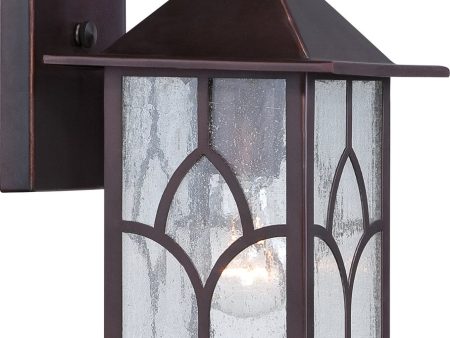 12 H Stanton 1-Light Outdoor Wall Porch Light Claret Bronze Online now