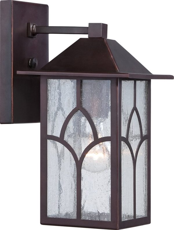 12 H Stanton 1-Light Outdoor Wall Porch Light Claret Bronze Online now