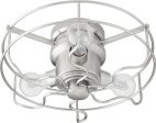 14 W Windmill 3-light LED Ceiling Fan Light Kit Satin Nickel Online Sale