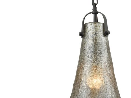 8 W Hand Formed Glass 1-Light LED Pendant Oil Rubbed Bronze on Sale