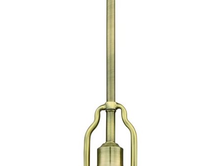 11 W 1-Light Mini Pendant Light w Rods Legacy Brass Cheap