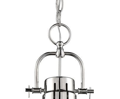 10 W Watson 1-Light Pendant Polished Nickel   Matte Black For Cheap