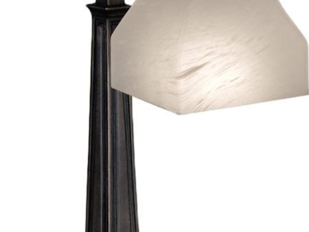 20 H Bungalow White Alabaster Swirl Desk Lamp For Cheap