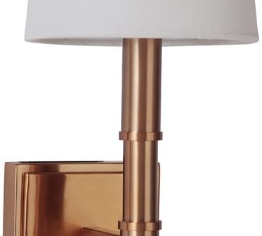 6 W Ella 1-Light Wall Sconce Satin Brass Online Sale