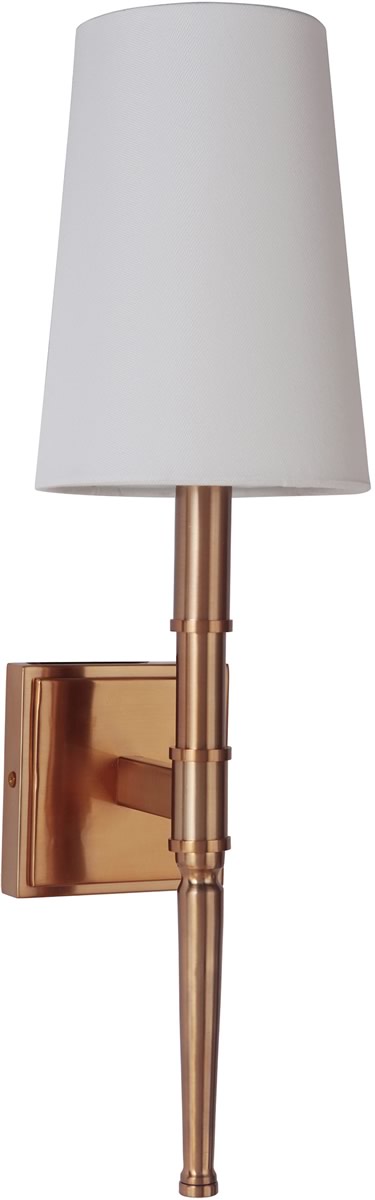 6 W Ella 1-Light Wall Sconce Satin Brass Online Sale